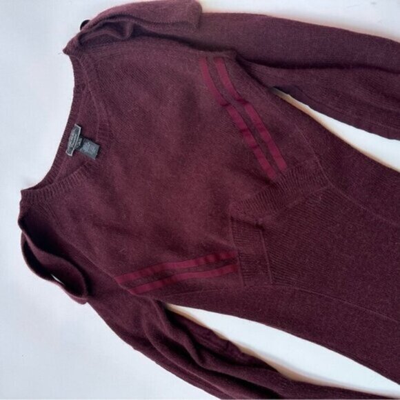 DIESEL Alpaca Wool Blend Burgundy Red Y2K Fitted Knit Ribbed Sweater Dress Small - Picture 3 of 14